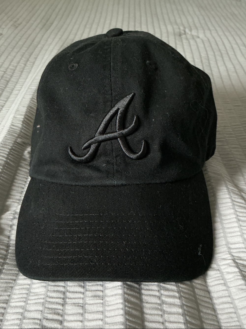 Black Embroidered 'A' Baseball Cap - Unbranded
